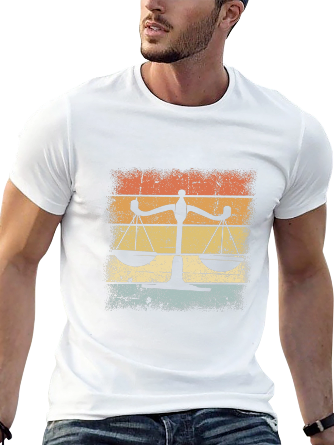 Scales of Justice Retro T-Shirt