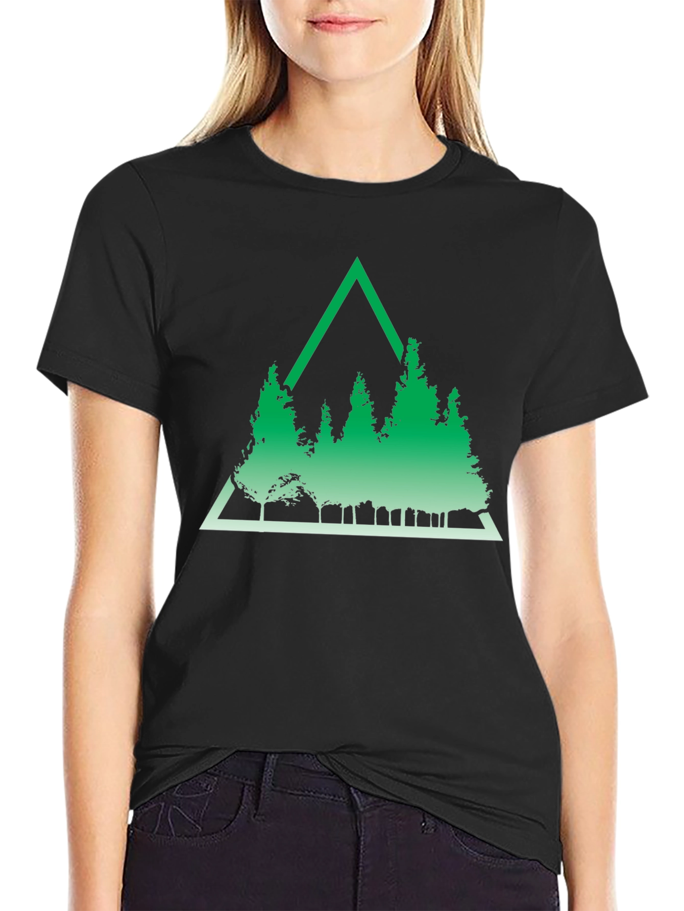 Green Triangle Forest Graphic Tee