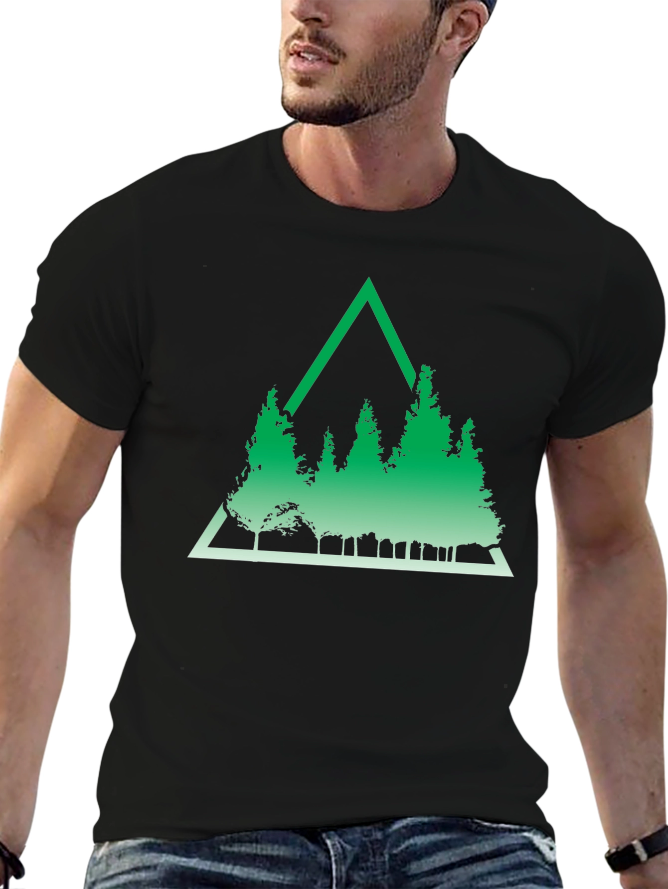 Green Triangle Forest Graphic Tee
