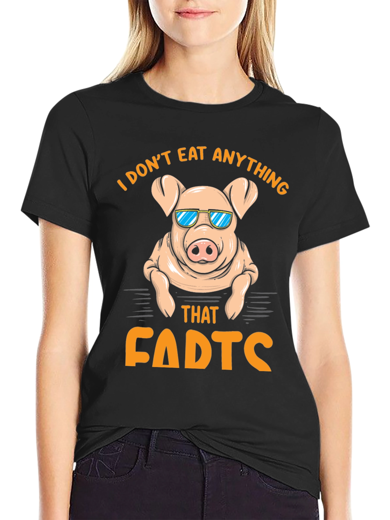Funny Vegan Pig Graphic Tee