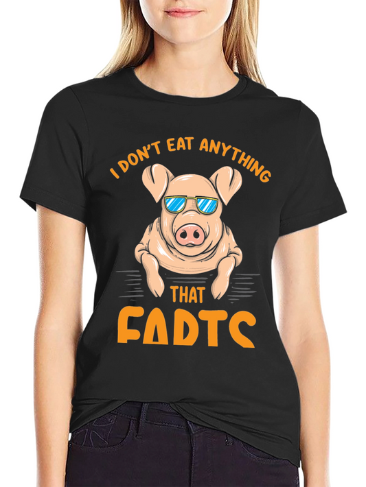 Funny Vegan Pig Graphic Tee