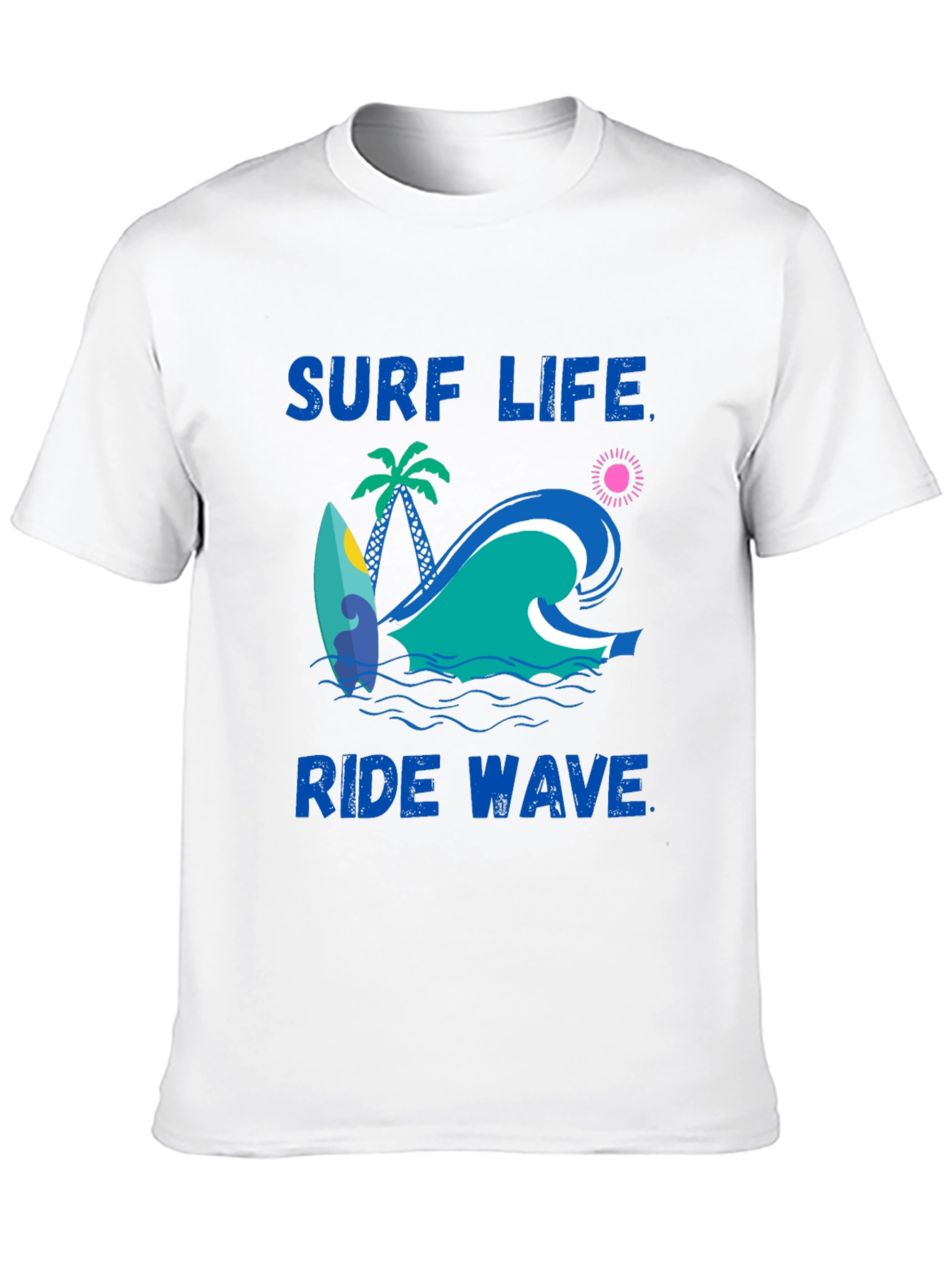 Surf Life Ride Wave Graphic Print T-Shirt