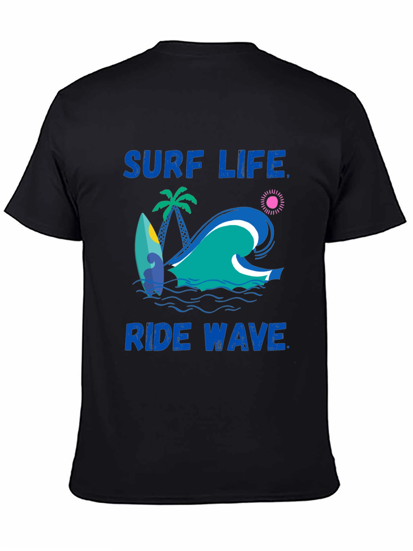 Surf Life Ride Wave Graphic Print T-Shirt
