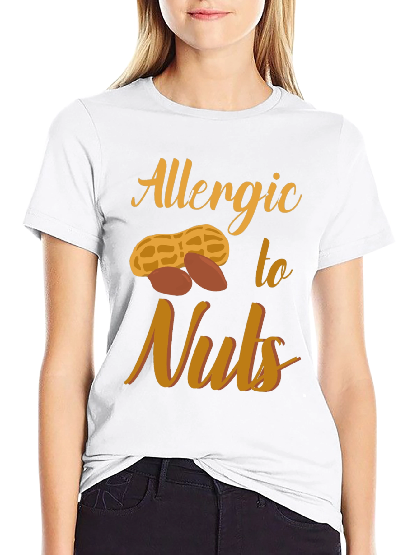 Allergic to Nuts Graphic T-Shirt