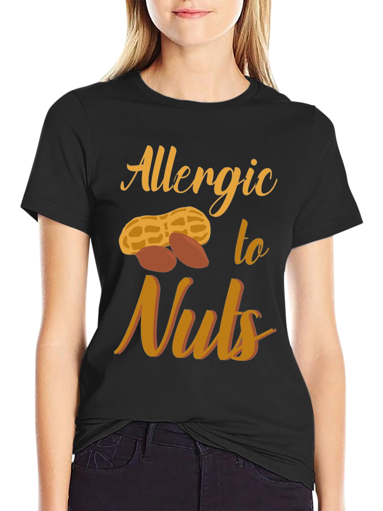 Allergic to Nuts Graphic T-Shirt