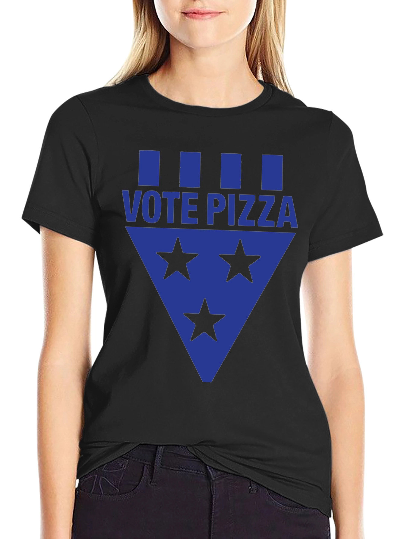 Vote Pizza Graphic Tee - Political Pizza Lover Shirt