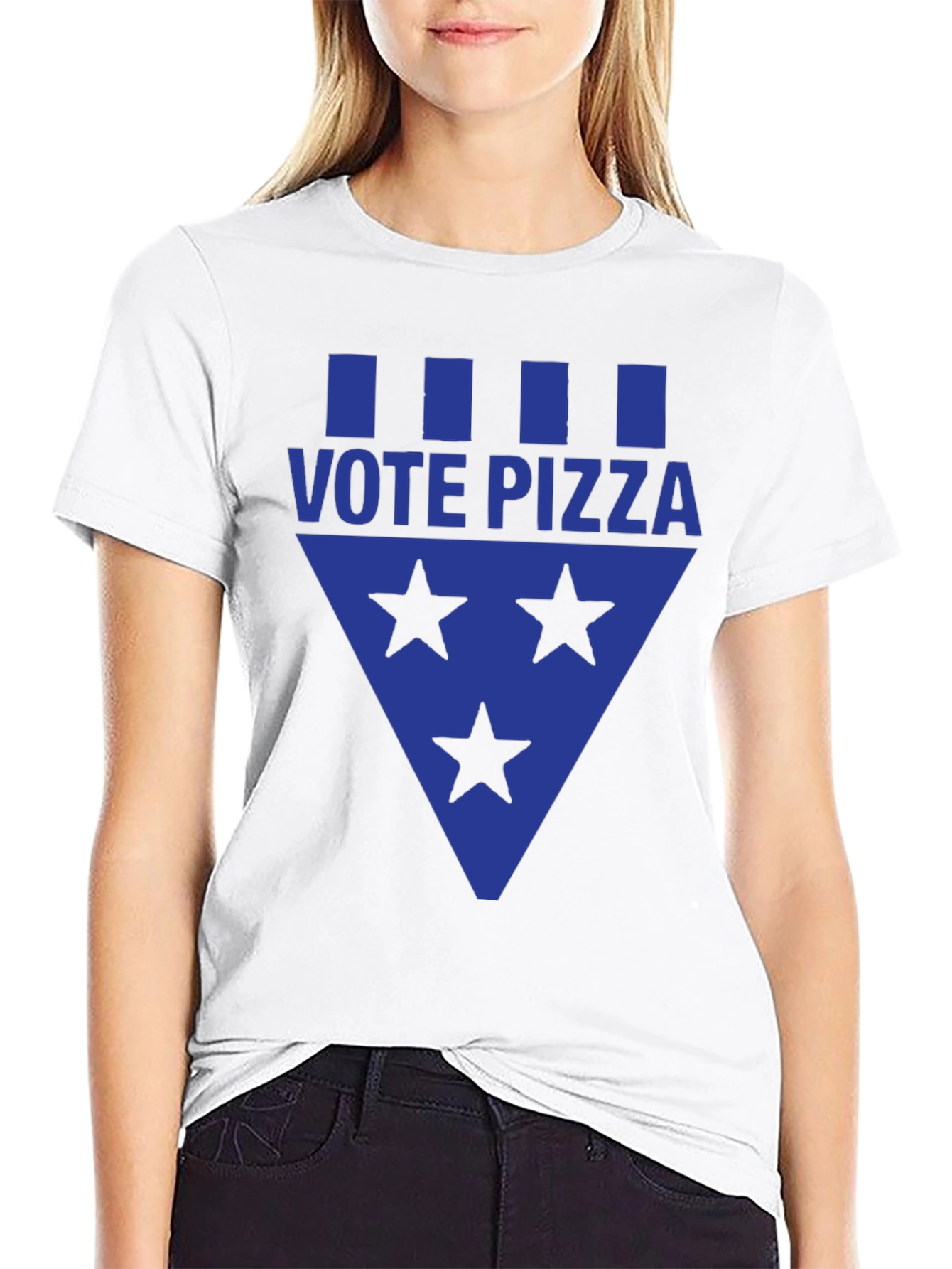 Vote Pizza Graphic Tee - Political Pizza Lover Shirt