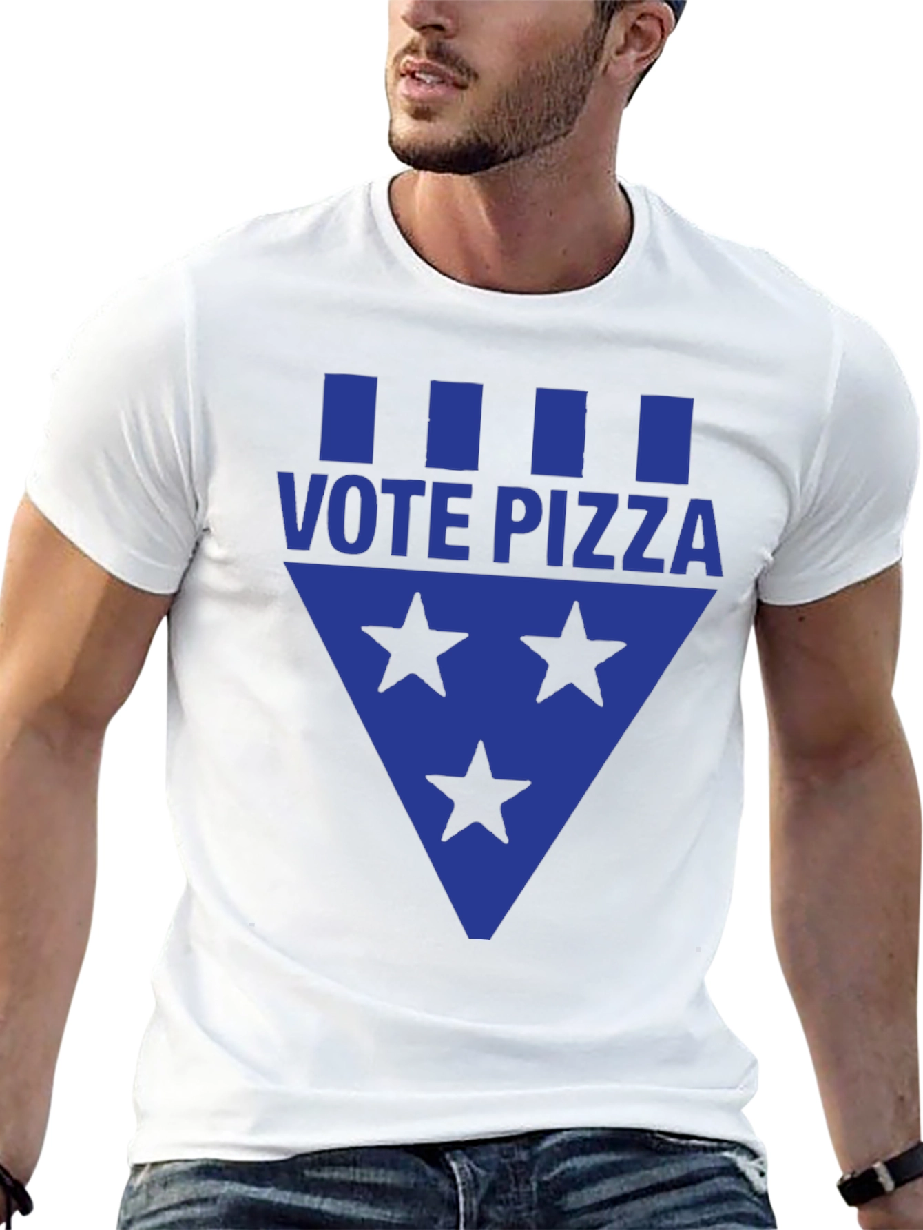 Vote Pizza Graphic Tee - Political Pizza Lover Shirt