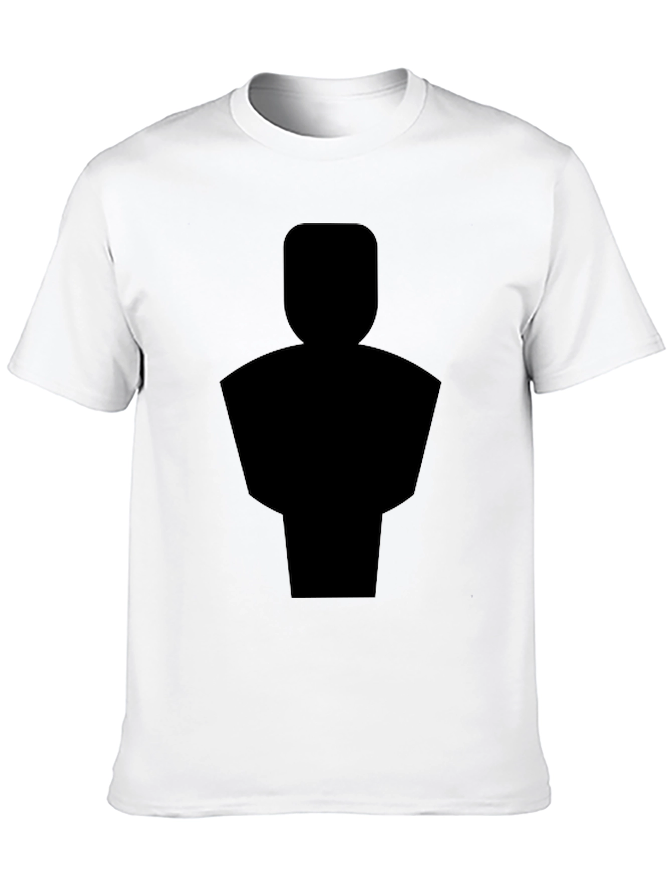 Mens Black T-Shirt with Abstract Figure Print