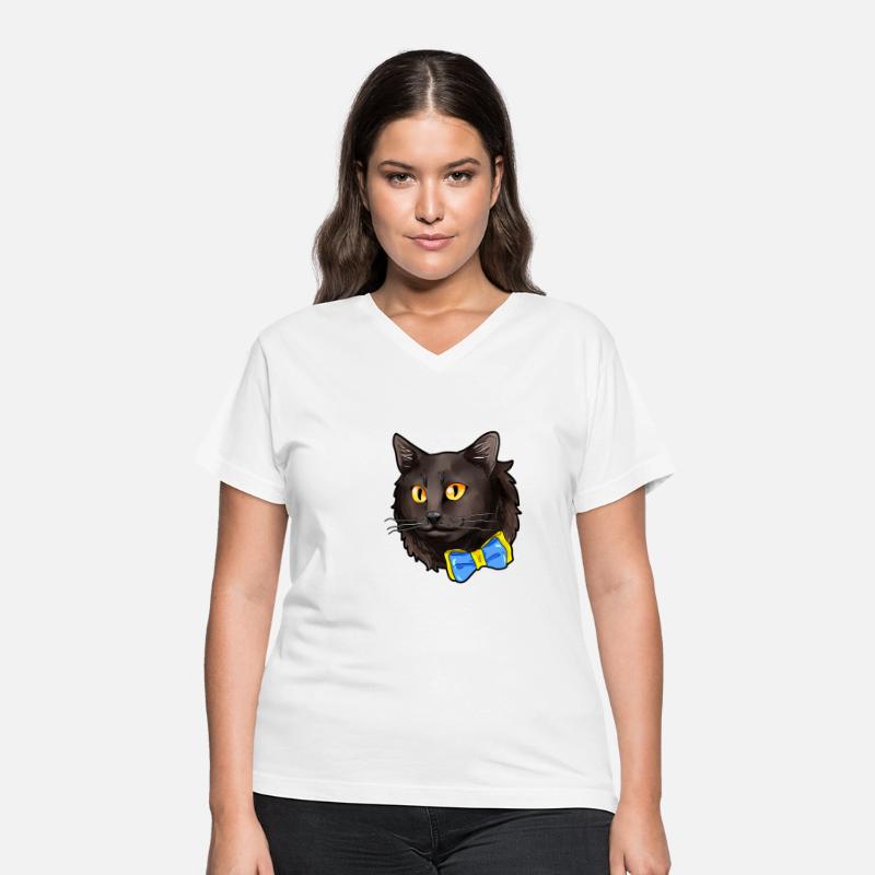 Nebelung black Cat Face Kitty Cats comic love gift