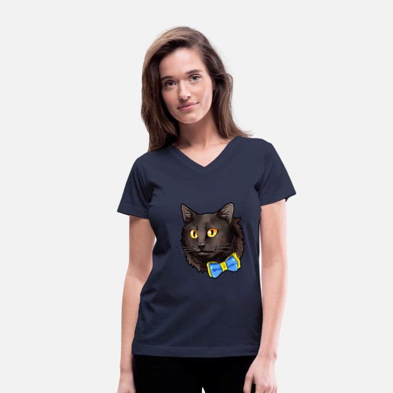 Nebelung black Cat Face Kitty Cats comic love gift