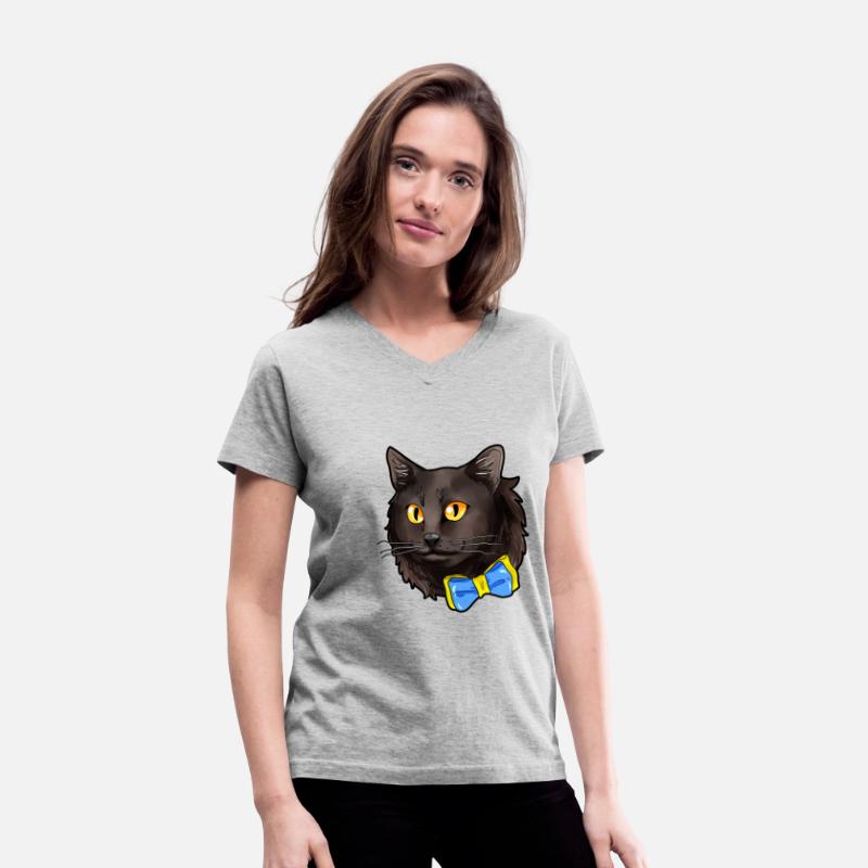 Nebelung black Cat Face Kitty Cats comic love gift