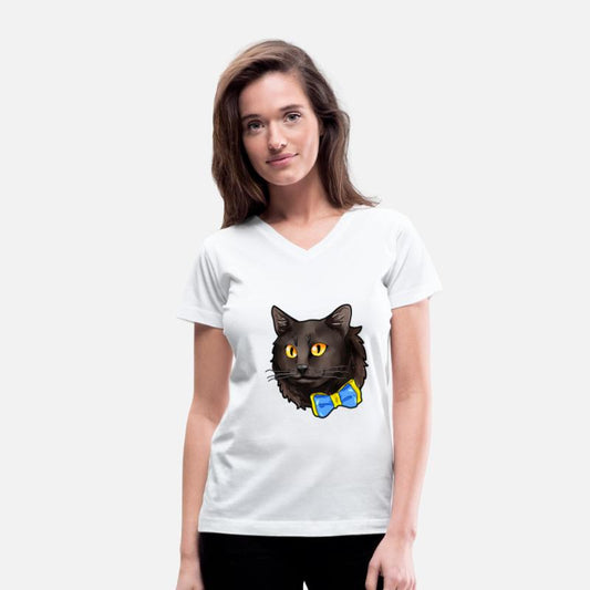Nebelung black Cat Face Kitty Cats comic love gift