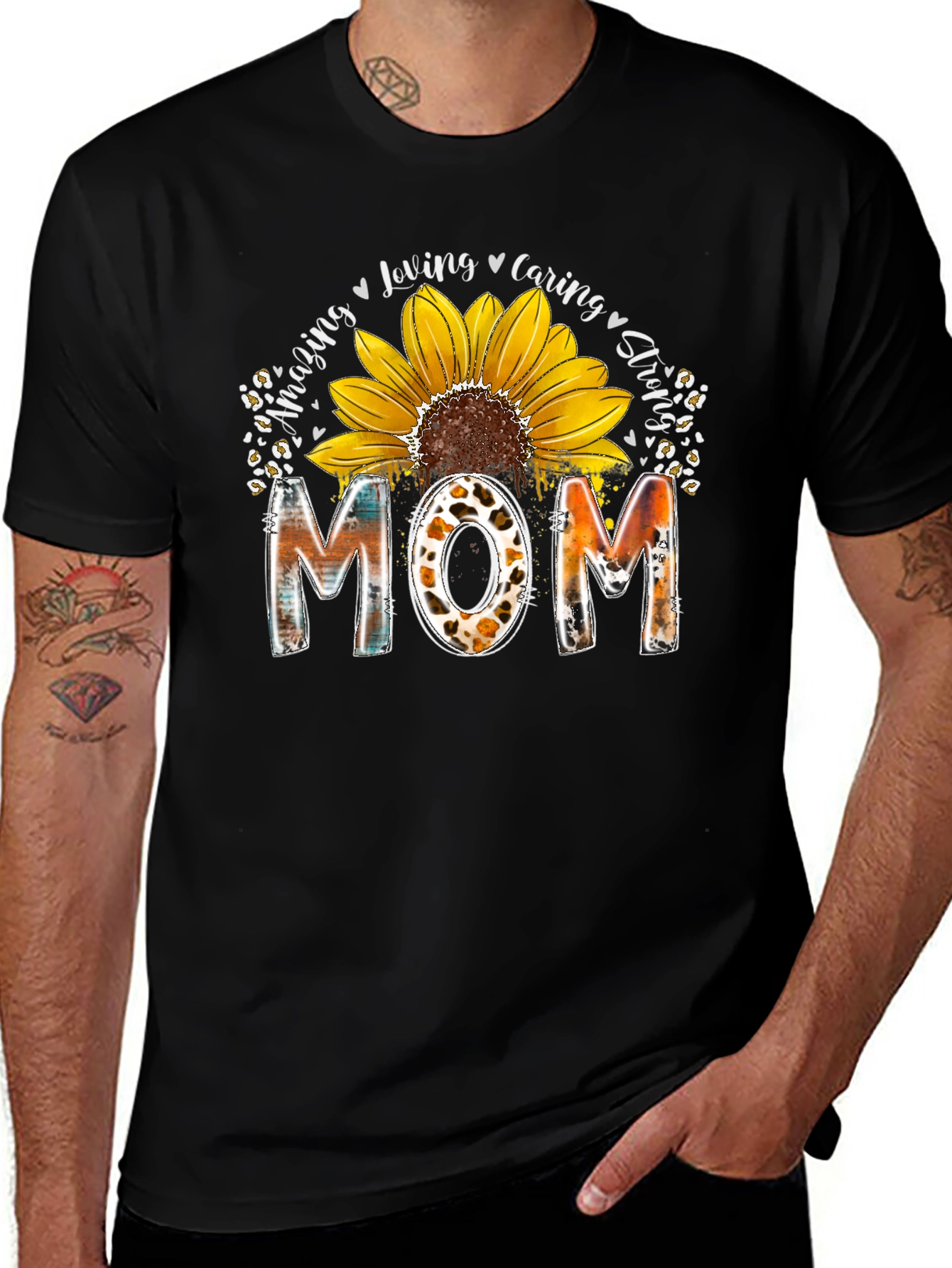 Amazing Sunflower Mom Graphic T-Shirt