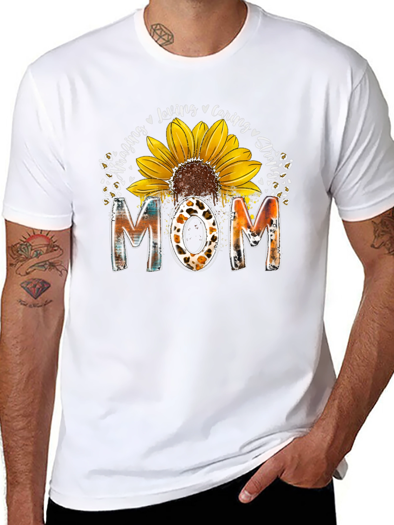 Amazing Sunflower Mom Graphic T-Shirt