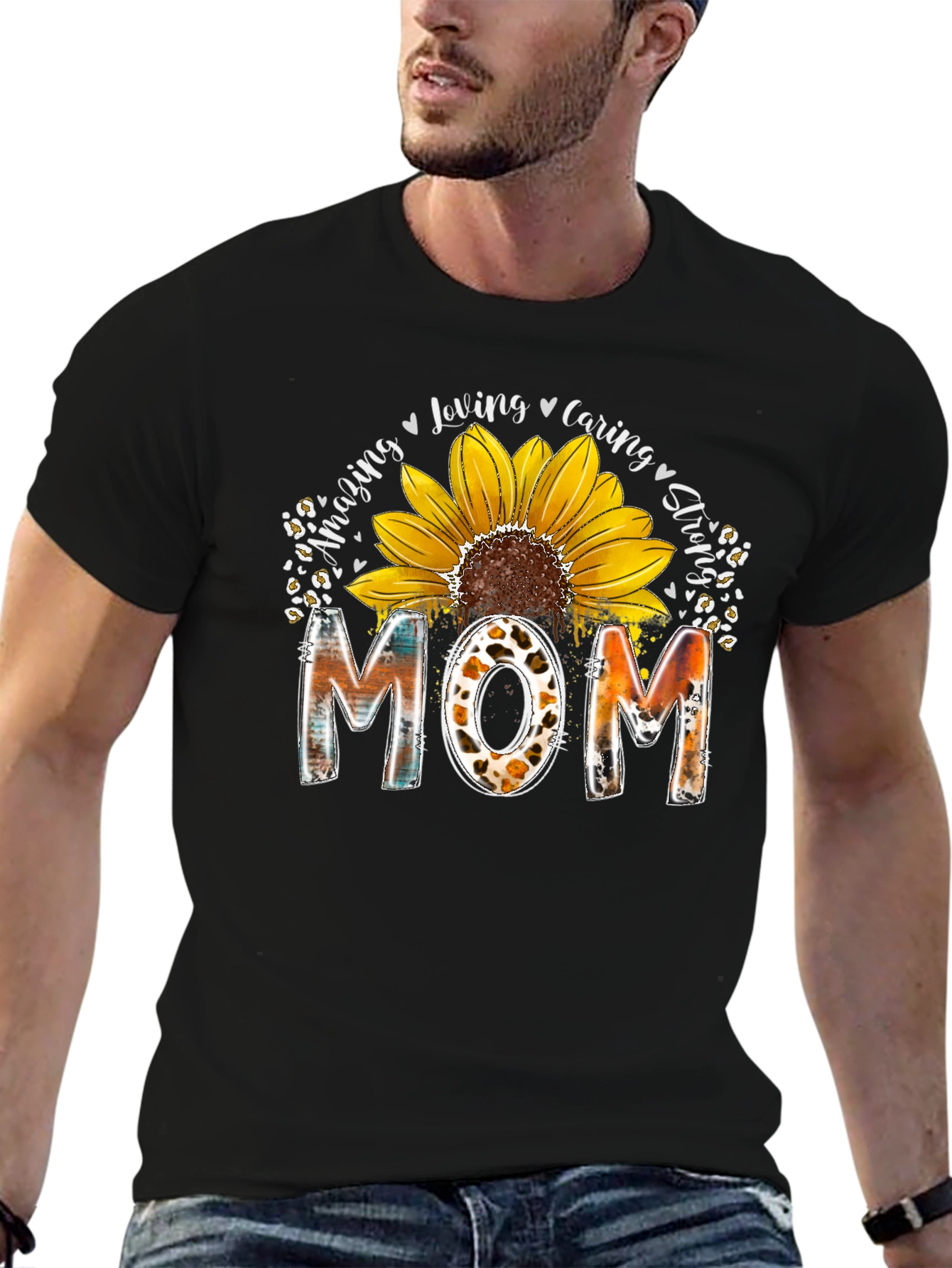 Amazing Sunflower Mom Graphic T-Shirt