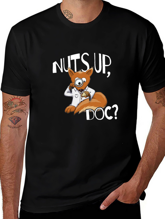 Nuts Up Doc? Squirrel Cartoon Graphic T-Shirt