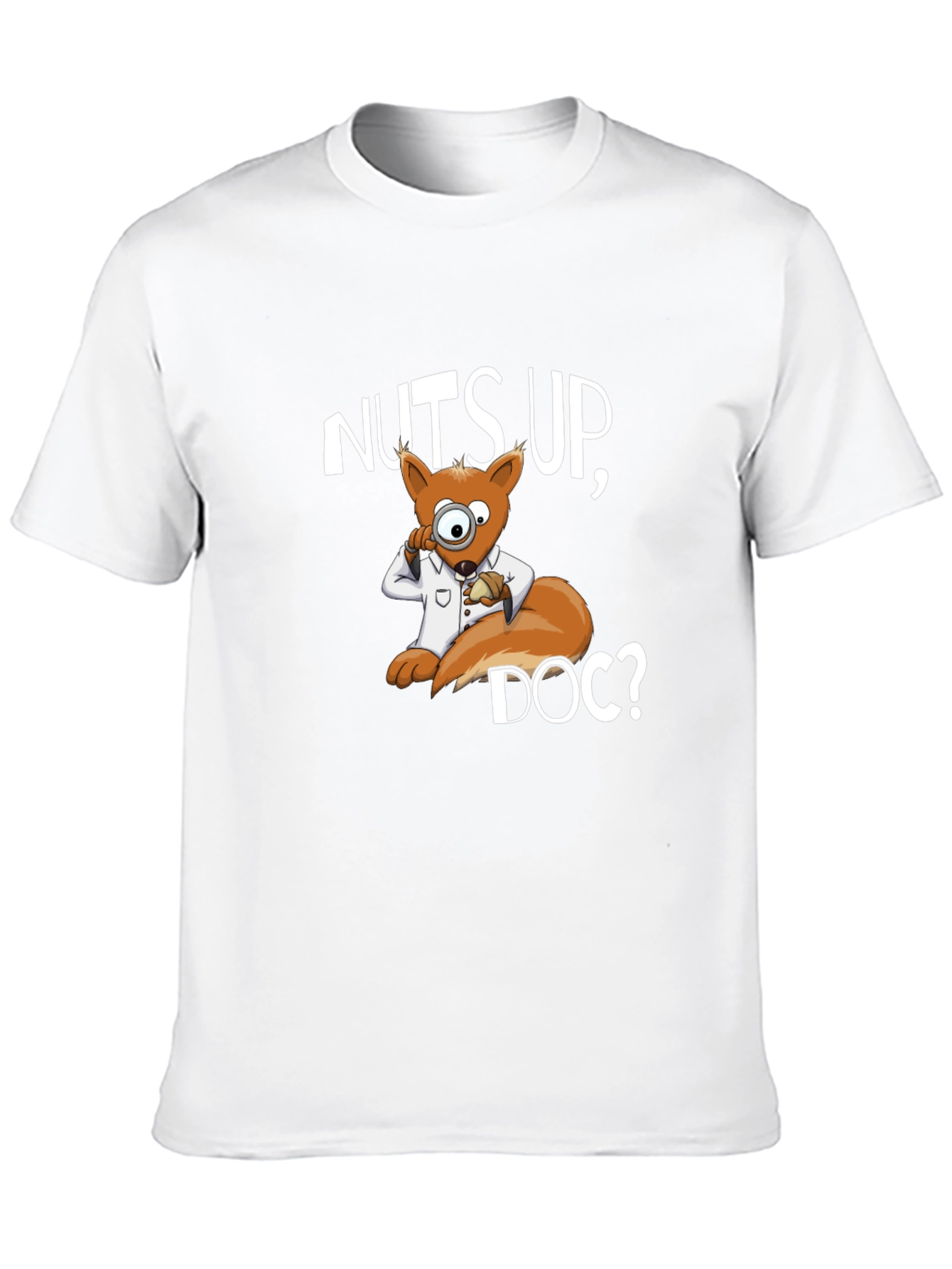 Nuts Up Doc? Squirrel Cartoon Graphic T-Shirt