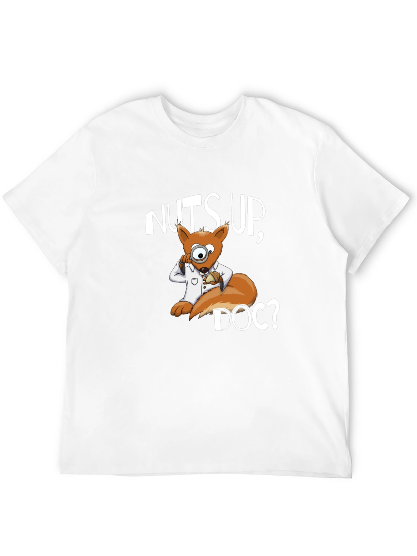 Nuts Up Doc? Squirrel Cartoon Graphic T-Shirt
