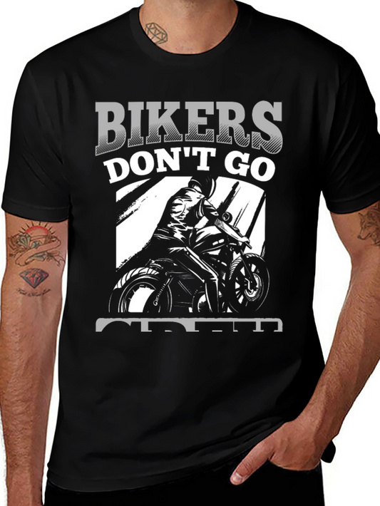 Bikers Dont Go Old - Black Graphic Tee