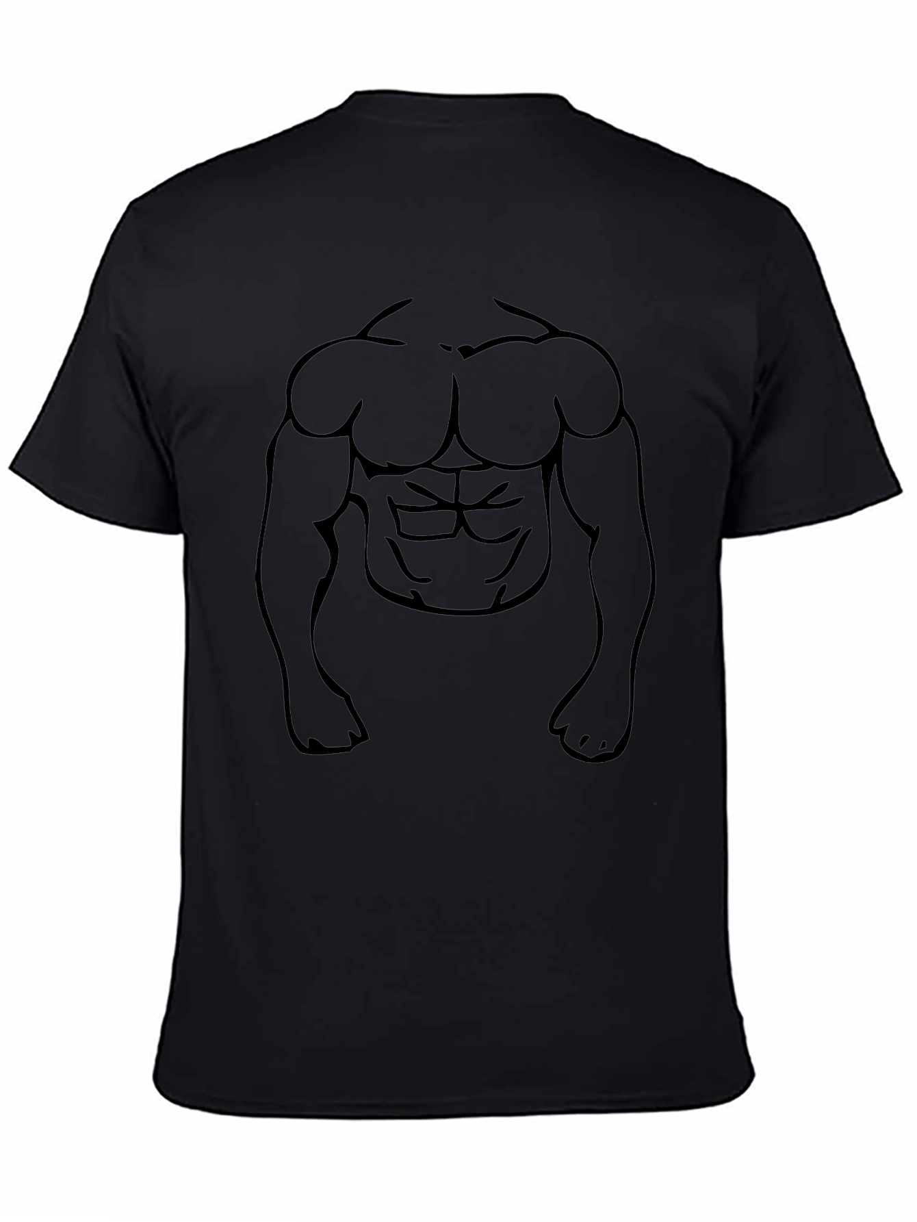 Muscle Graphic Black T-Shirt - Mens Fashion Tee