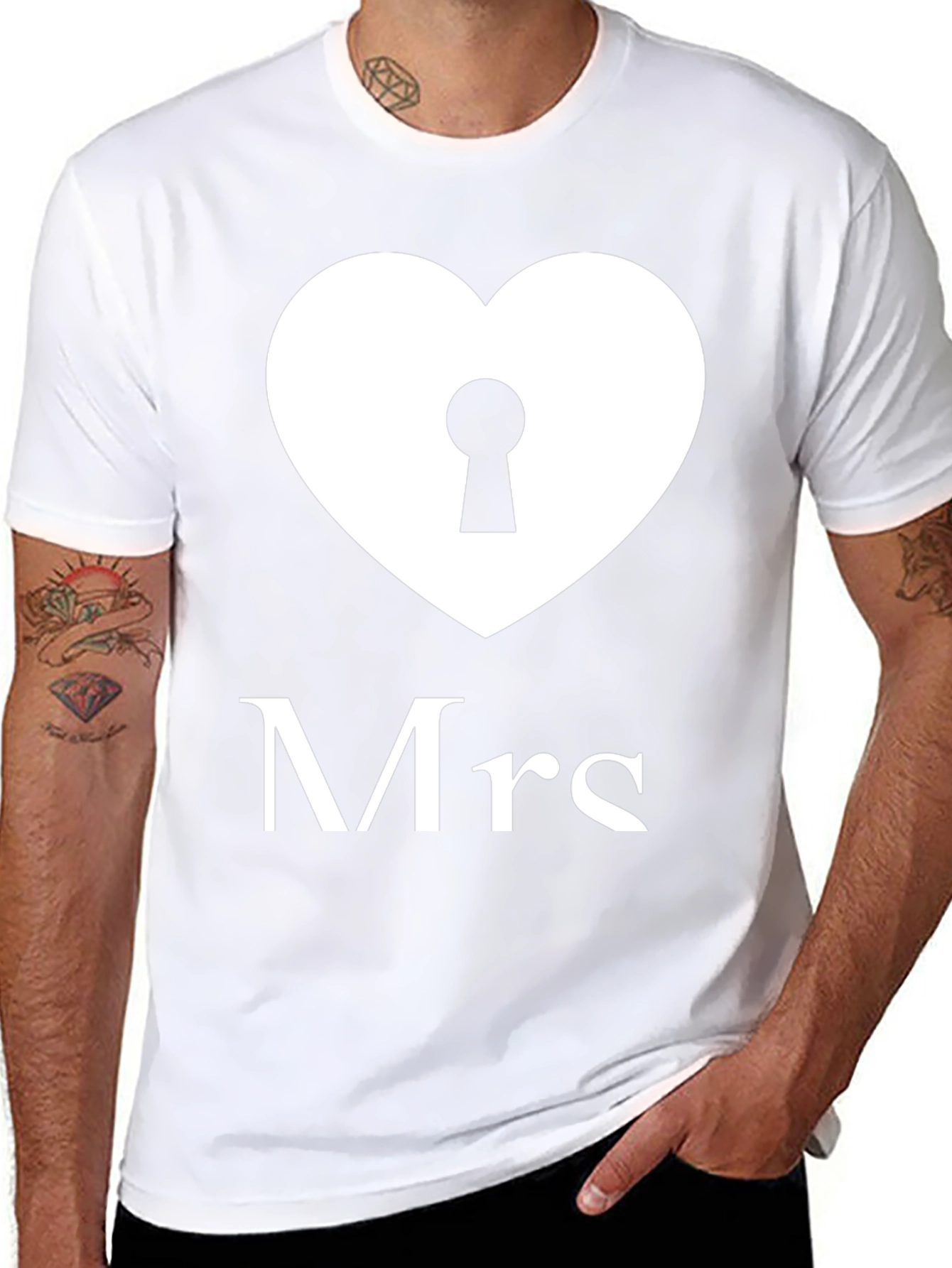 Mrs. Heart Lock T-Shirt - Perfect Wedding Gift