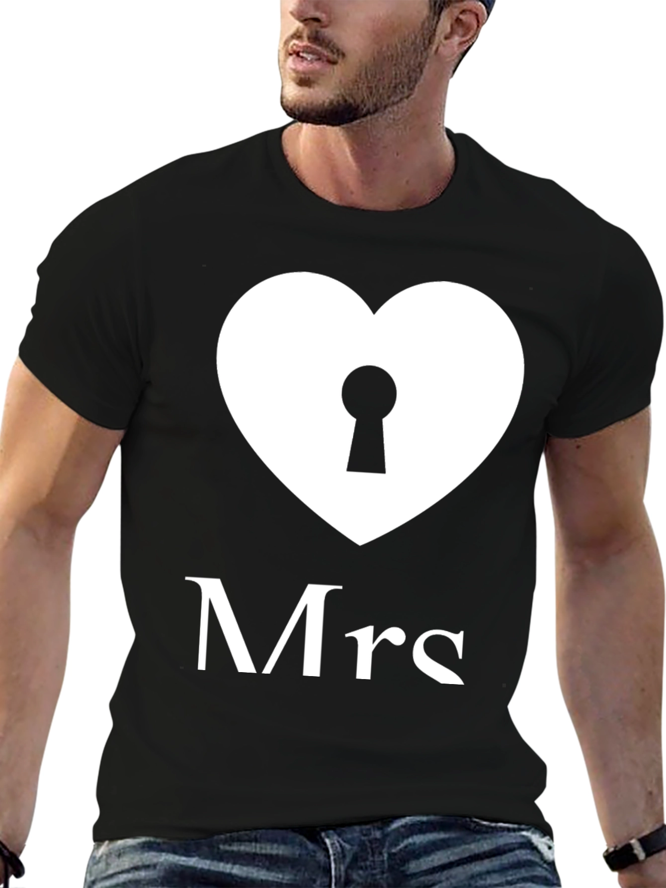 Mrs. Heart Lock T-Shirt - Perfect Wedding Gift