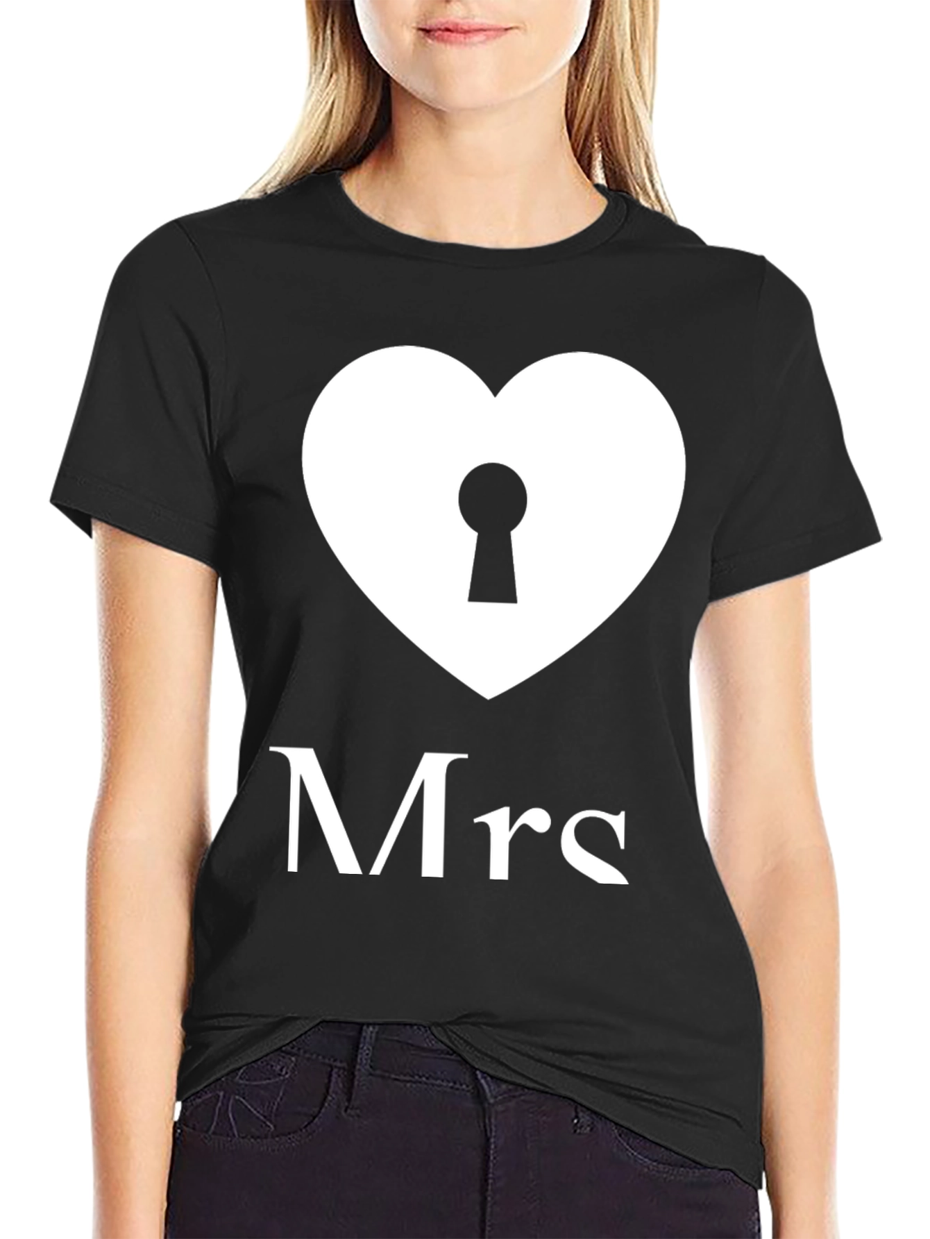 Mrs. Heart Lock T-Shirt - Perfect Wedding Gift