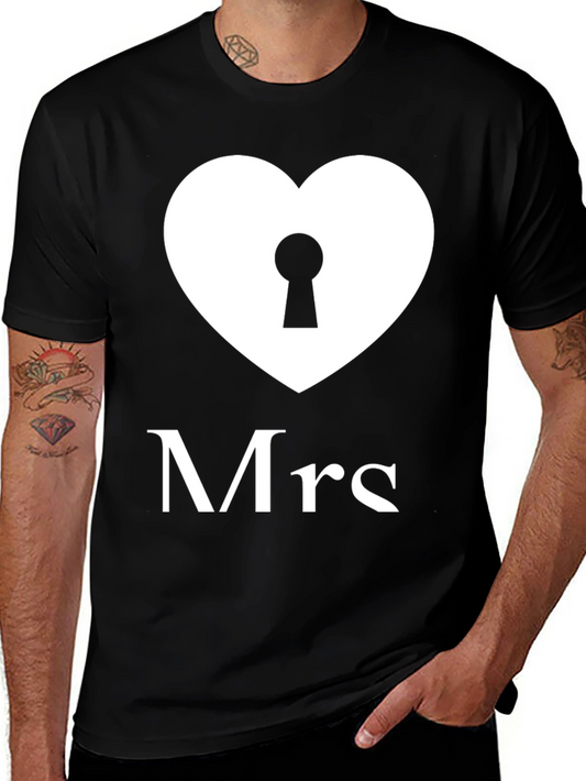 Mrs. Heart Lock T-Shirt - Perfect Wedding Gift