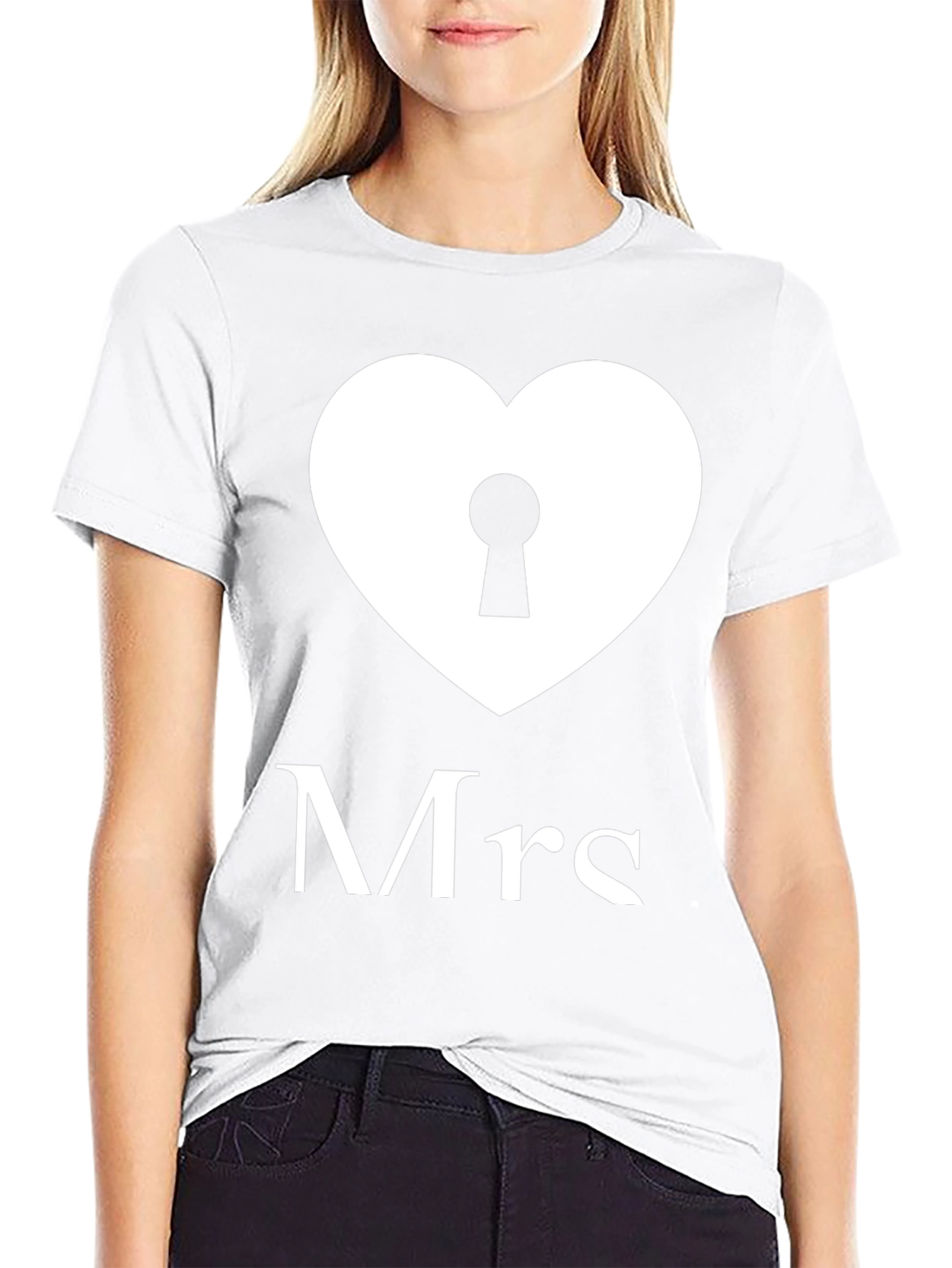 Mrs. Heart Lock T-Shirt - Perfect Wedding Gift