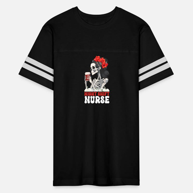 Night Shift Nurse Squad Skeleton Coffee Groovy