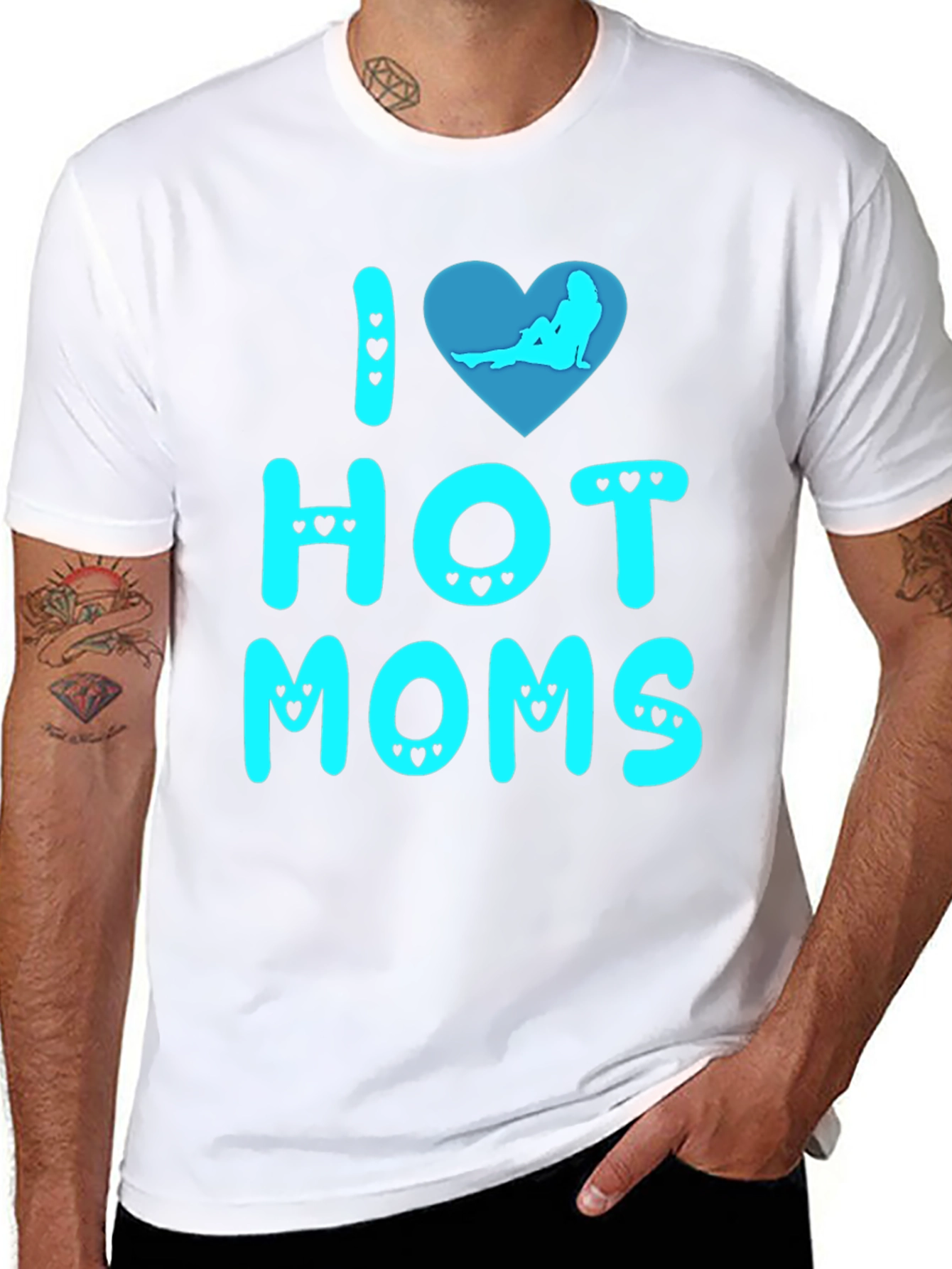 I Heart Hot Moms Graphic Tee