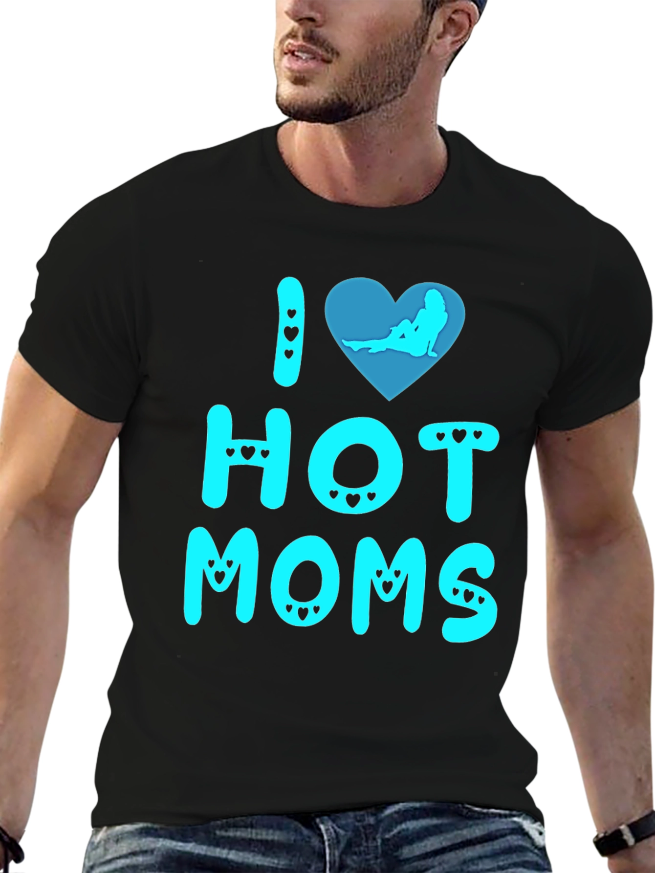 I Heart Hot Moms Graphic Tee