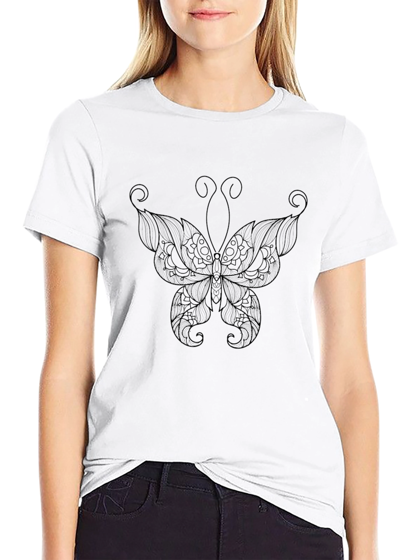 Butterfly Graphic Black T-Shirt - Stylish & Unique