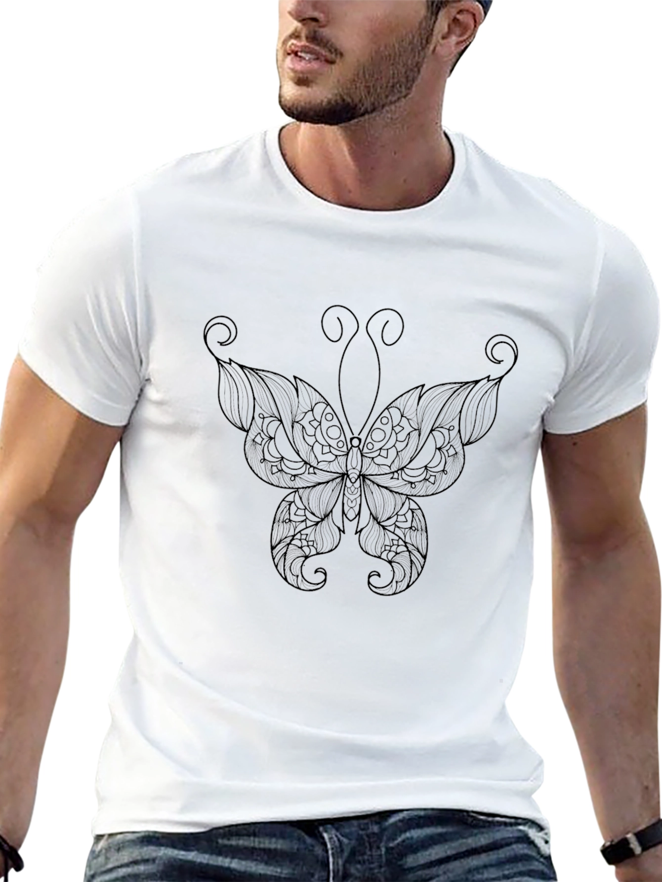 Butterfly Graphic Black T-Shirt - Stylish & Unique