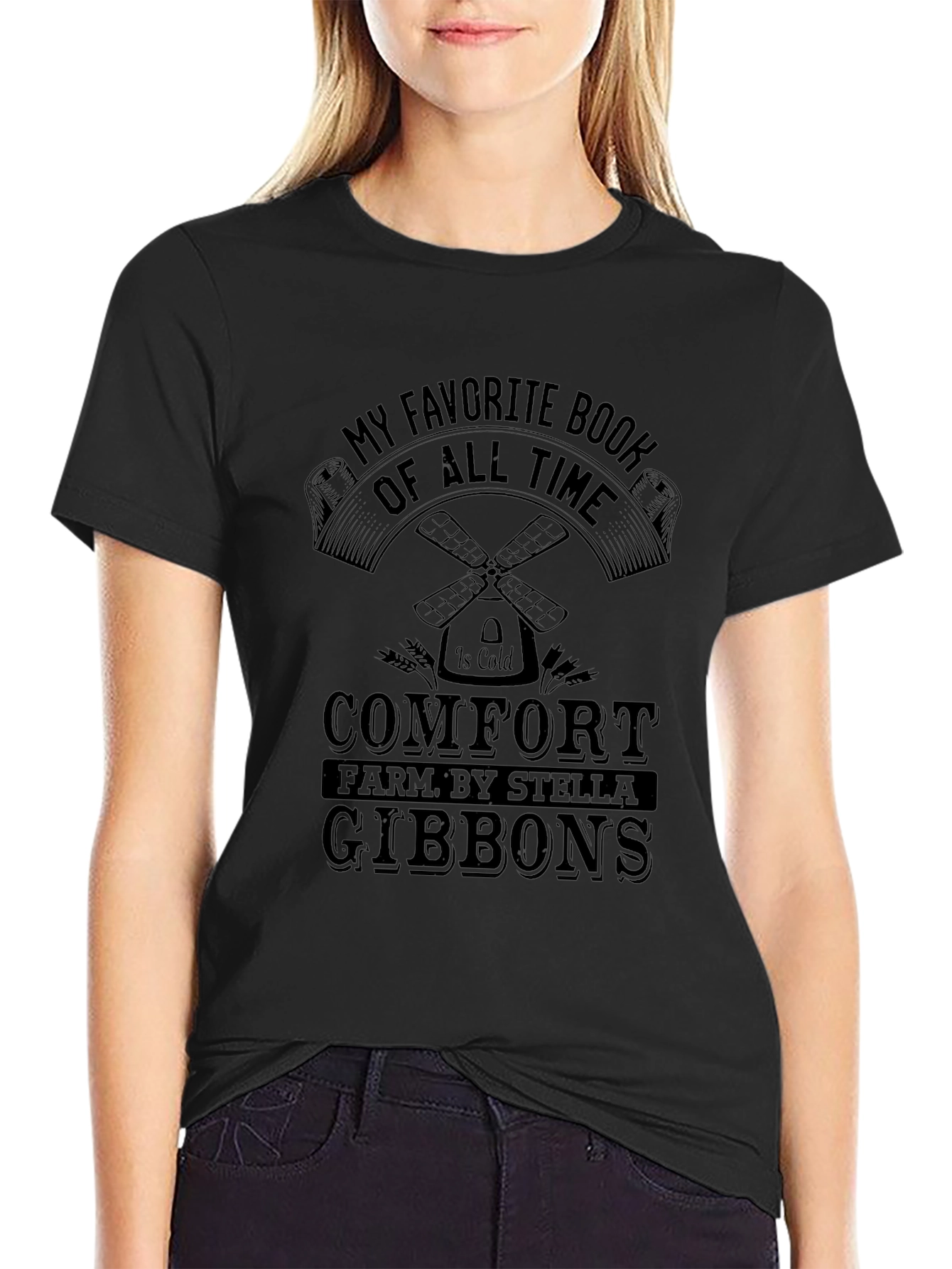 Comfort Farm Stella Gibbons Black T-Shirt