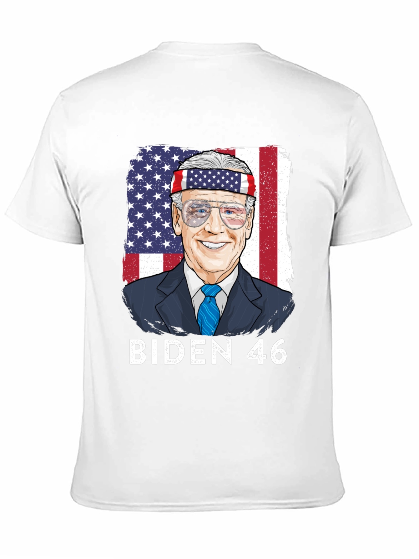 Biden 46 T-Shirt - Patriotic American Flag Design
