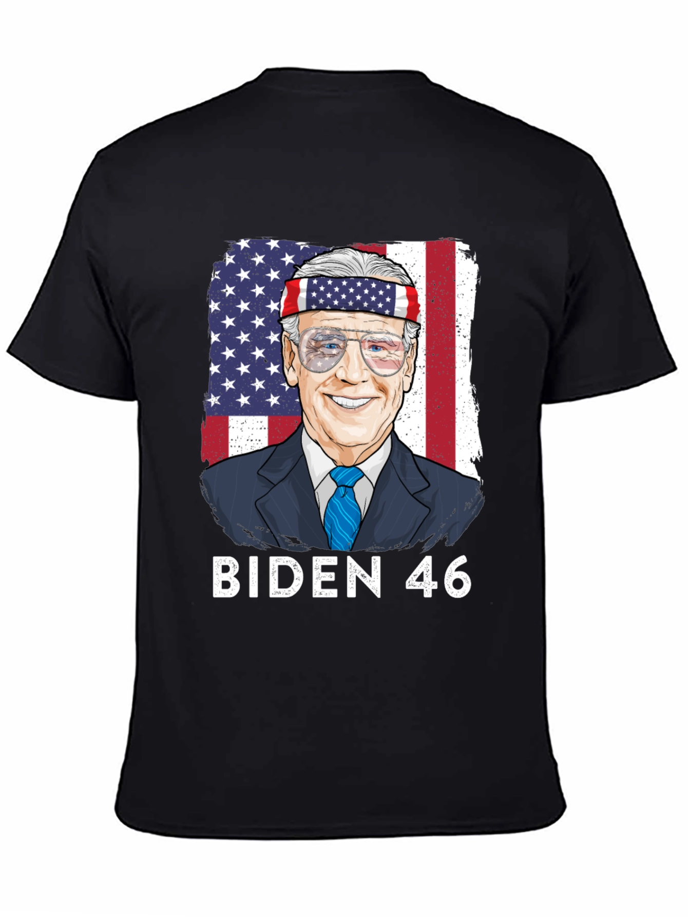 Biden 46 T-Shirt - Patriotic American Flag Design