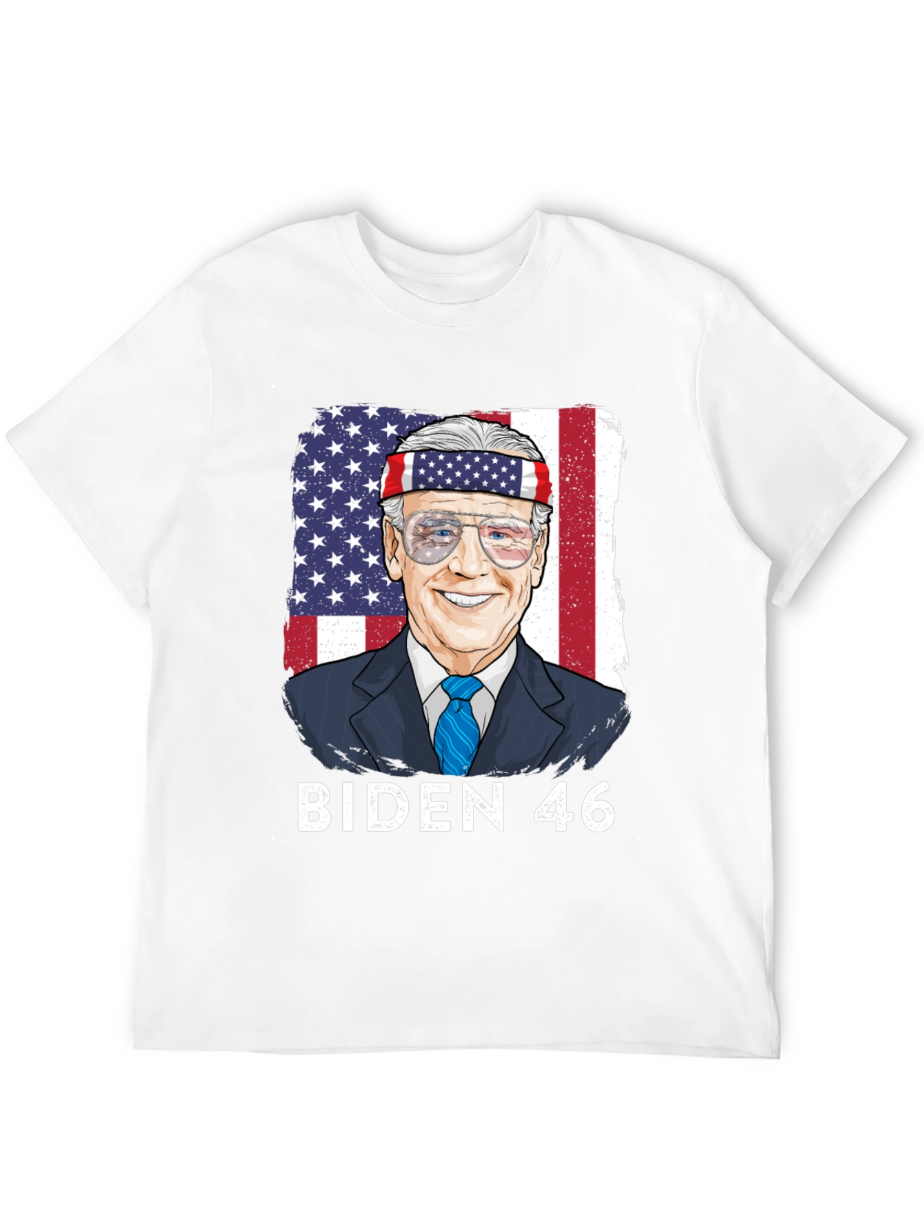 Biden 46 T-Shirt - Patriotic American Flag Design