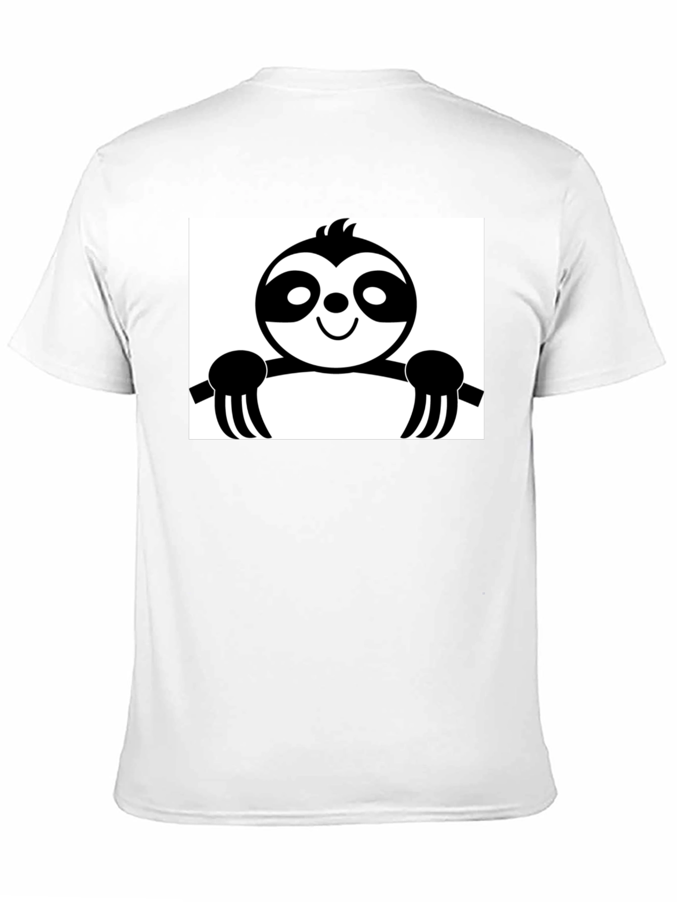 Sloth Graphic Tee - Black Cotton Casual Shirt