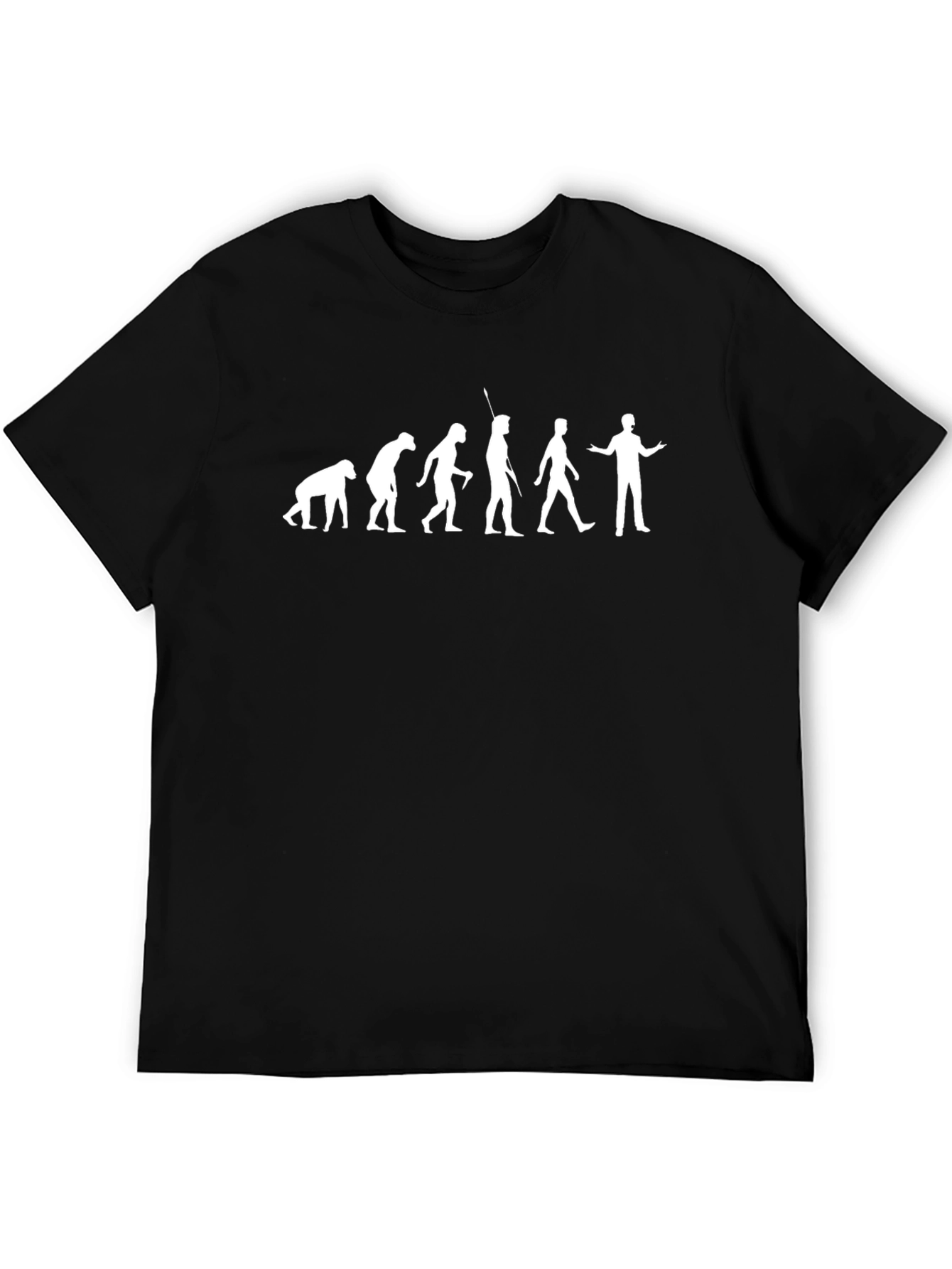 Evolution of Man Graphic T-Shirt - Black