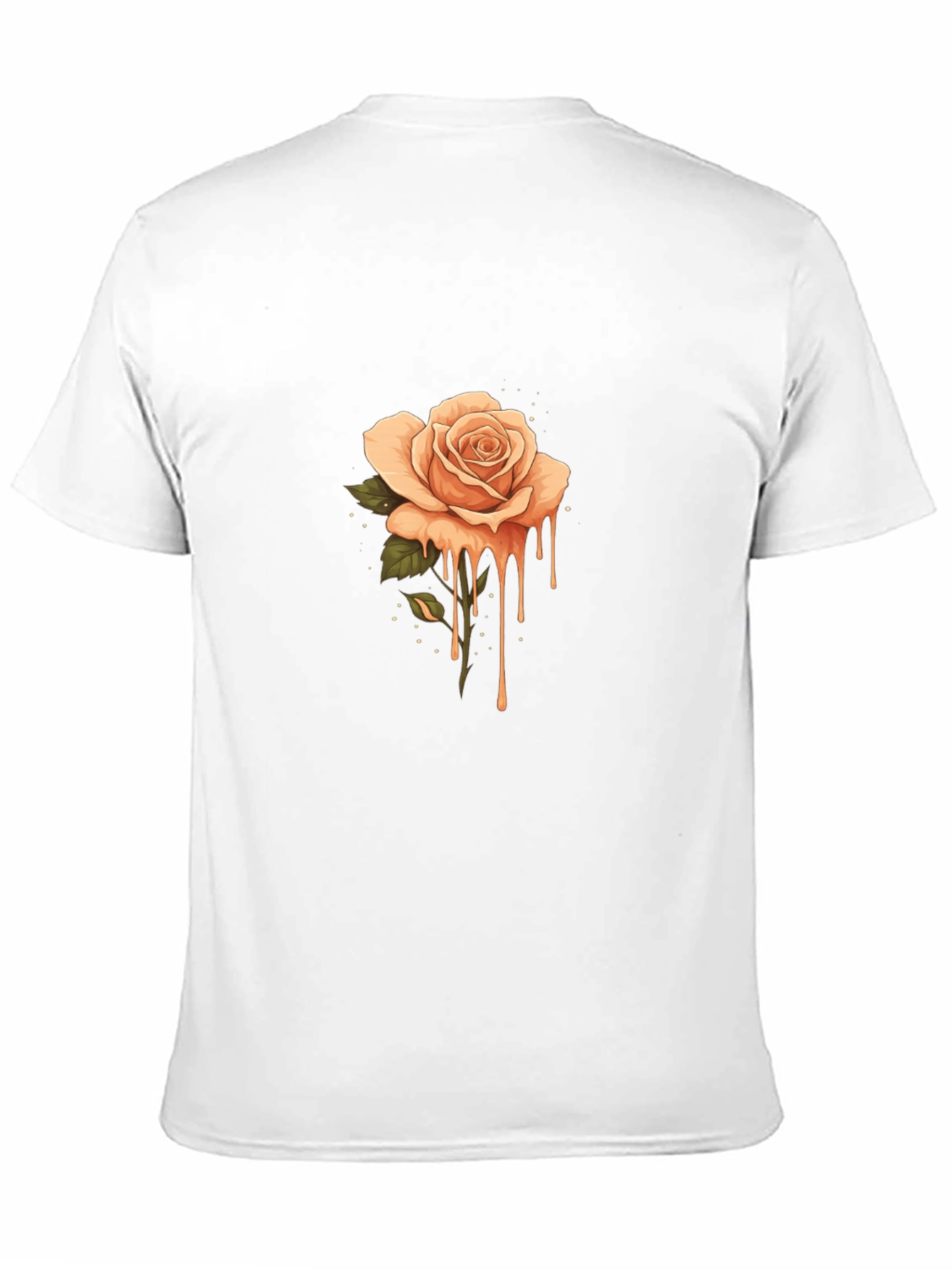 Dripping Rose Graphic Tee - Stylish Unisex T-Shirt