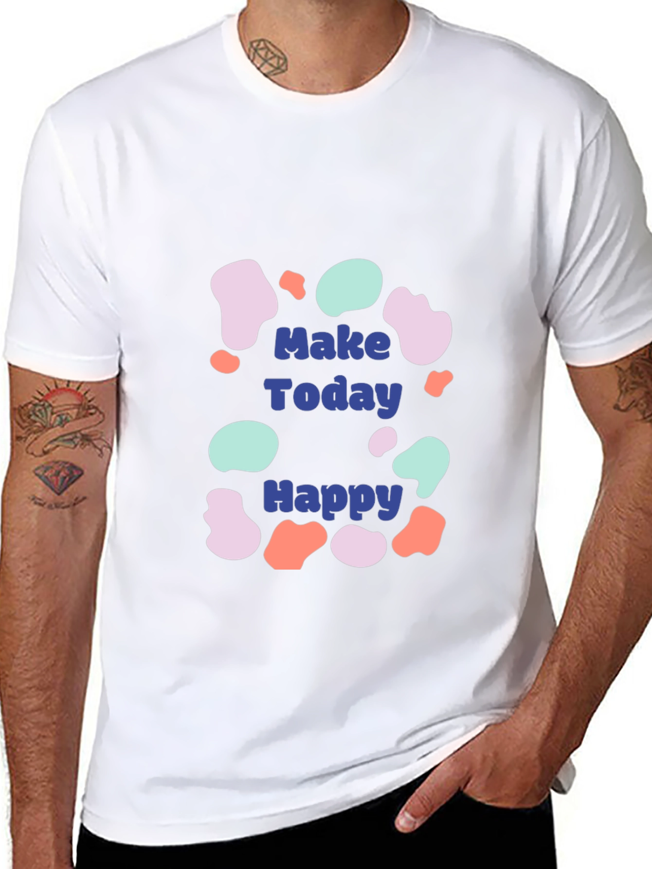 Make Today Happy Graphic Tee - Stylish Comfort
