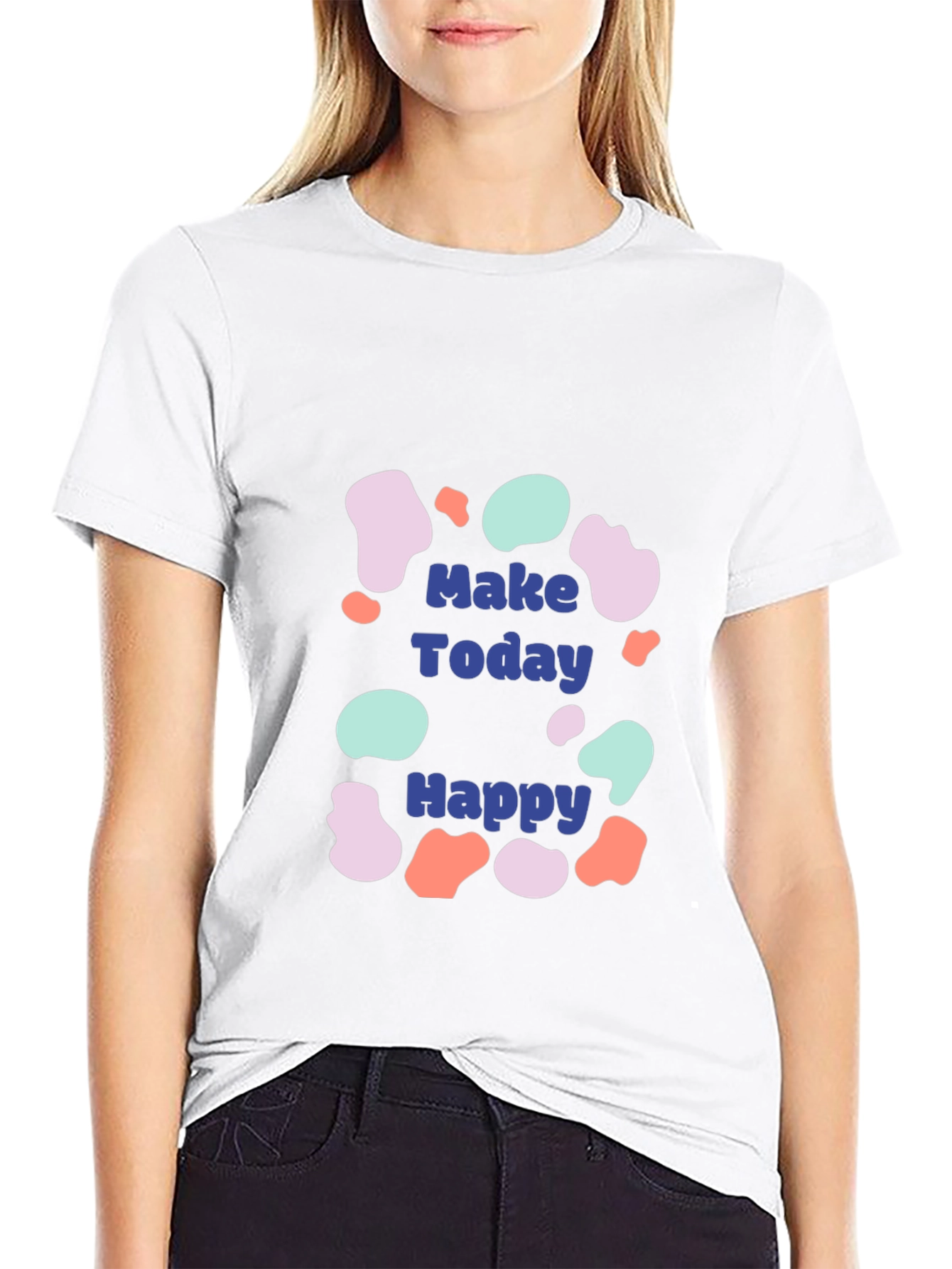 Make Today Happy Graphic Tee - Stylish Comfort