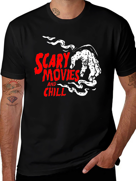 Scary Movies and Chill Graphic T-Shirt
