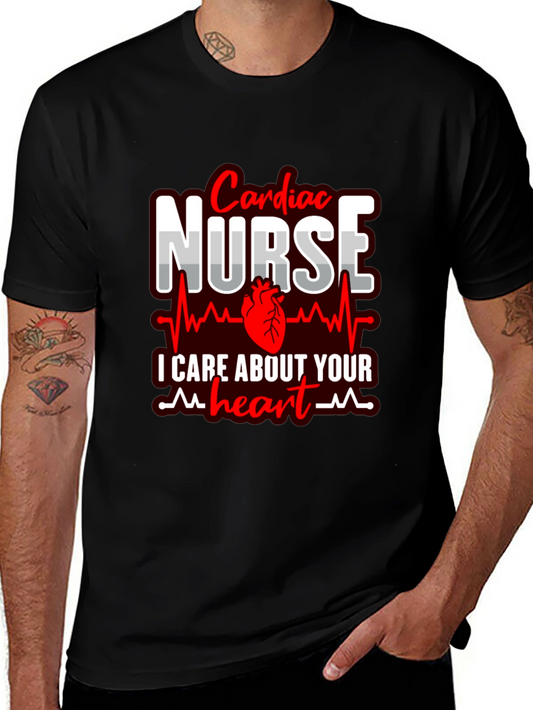 Cardiac Nurse T-Shirt - I Care About Your Heart Tee