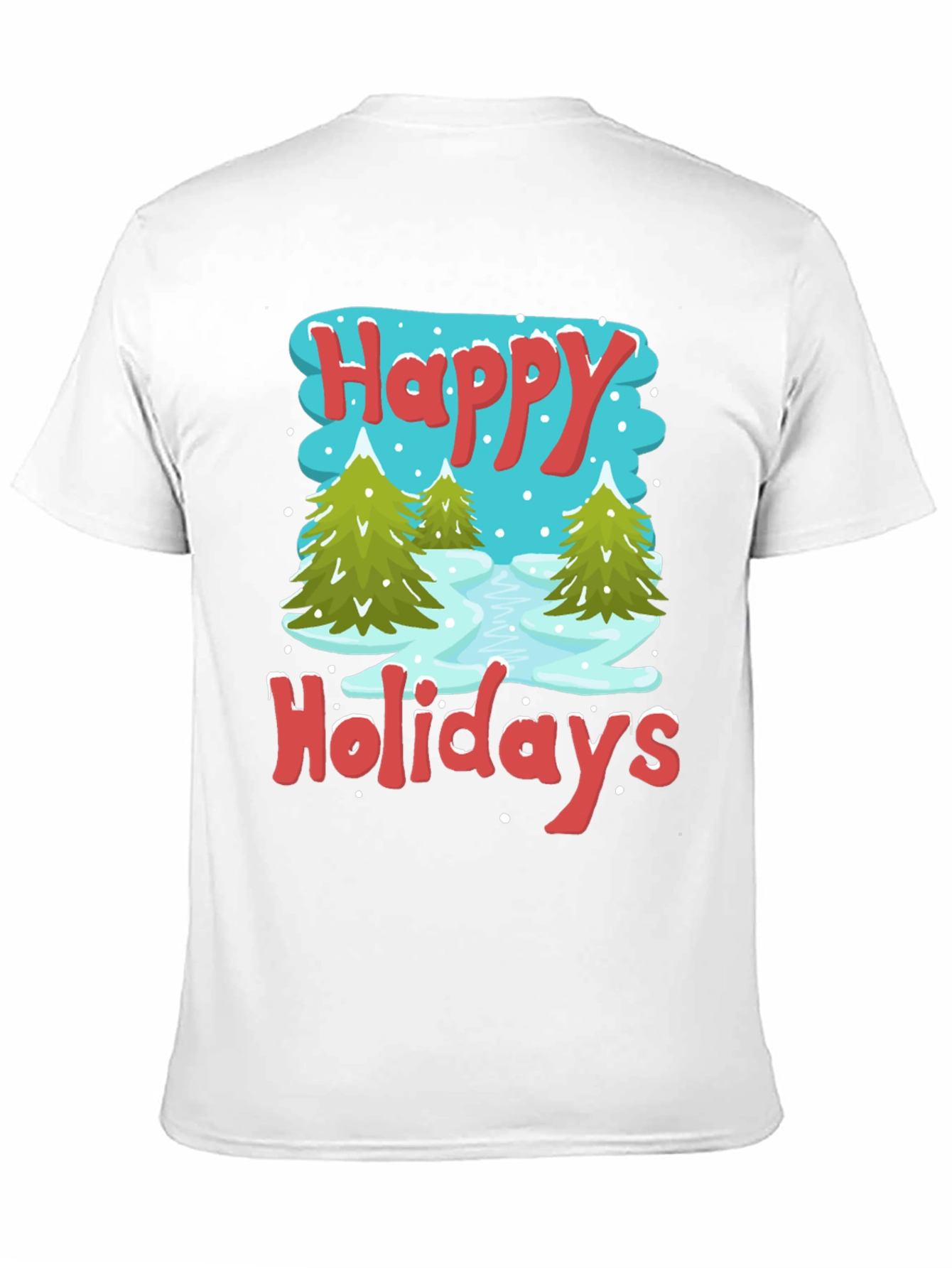 Happy Holidays Graphic Tee - Winter Scene
