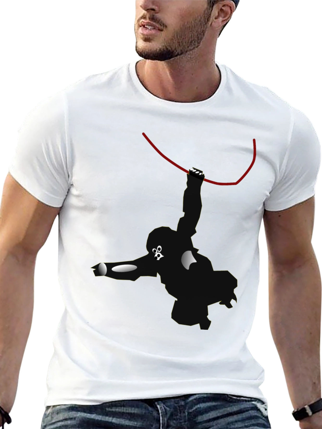 Monkey Graphic Black T-Shirt