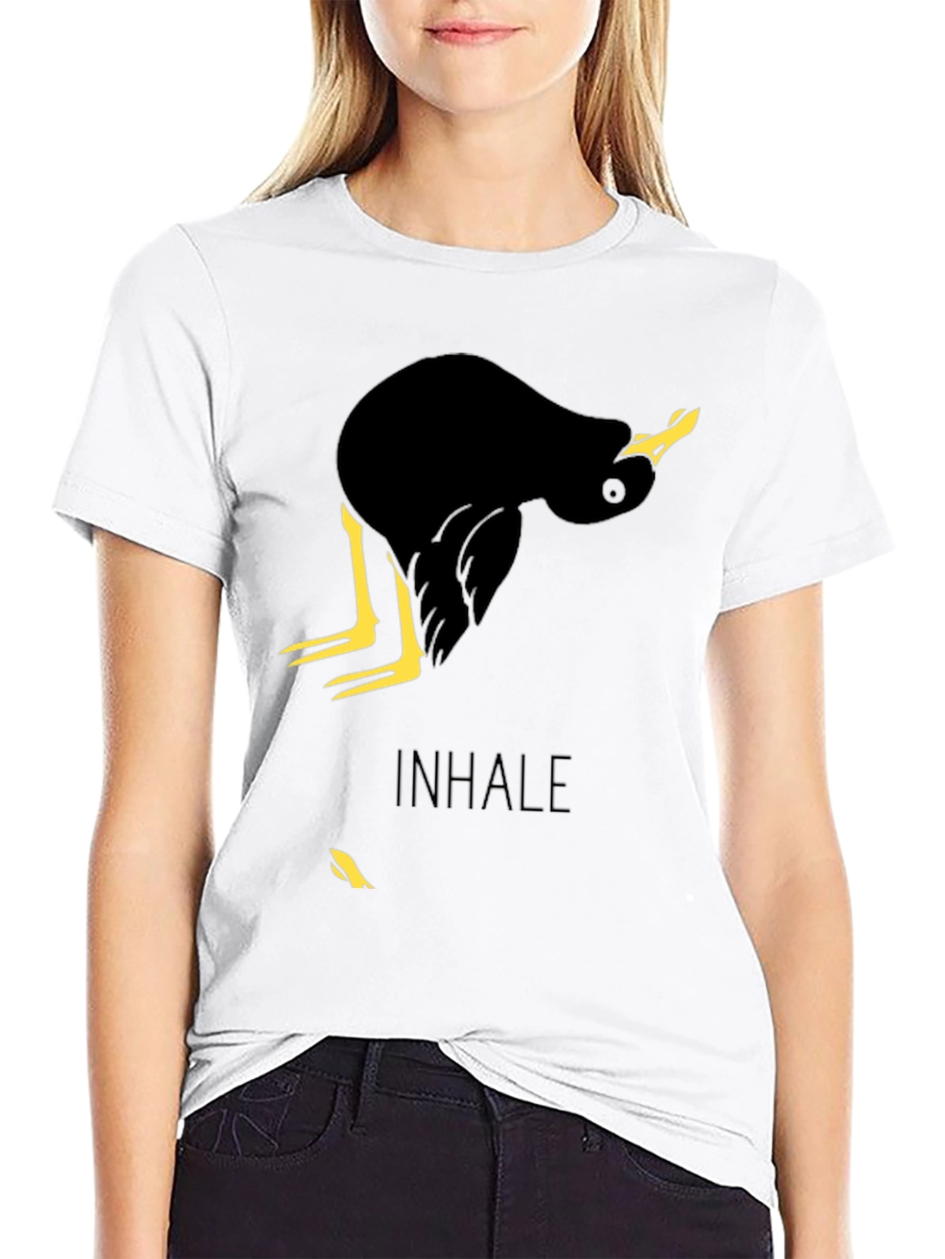 Inhale Duck Graphic Tee - Unique Bird Lover T-Shirt