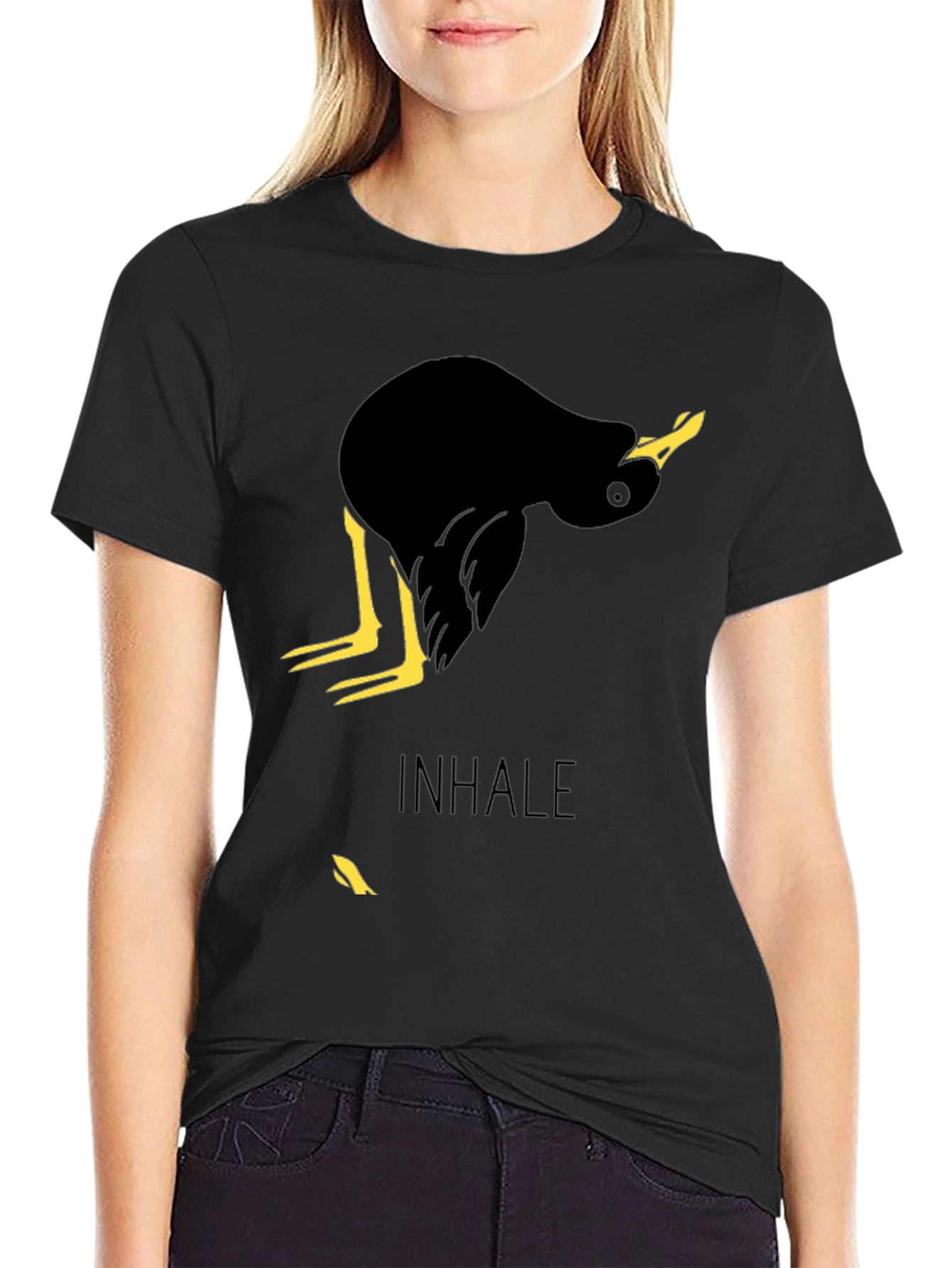 Inhale Duck Graphic Tee - Unique Bird Lover T-Shirt